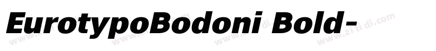EurotypoBodoni Bold字体转换